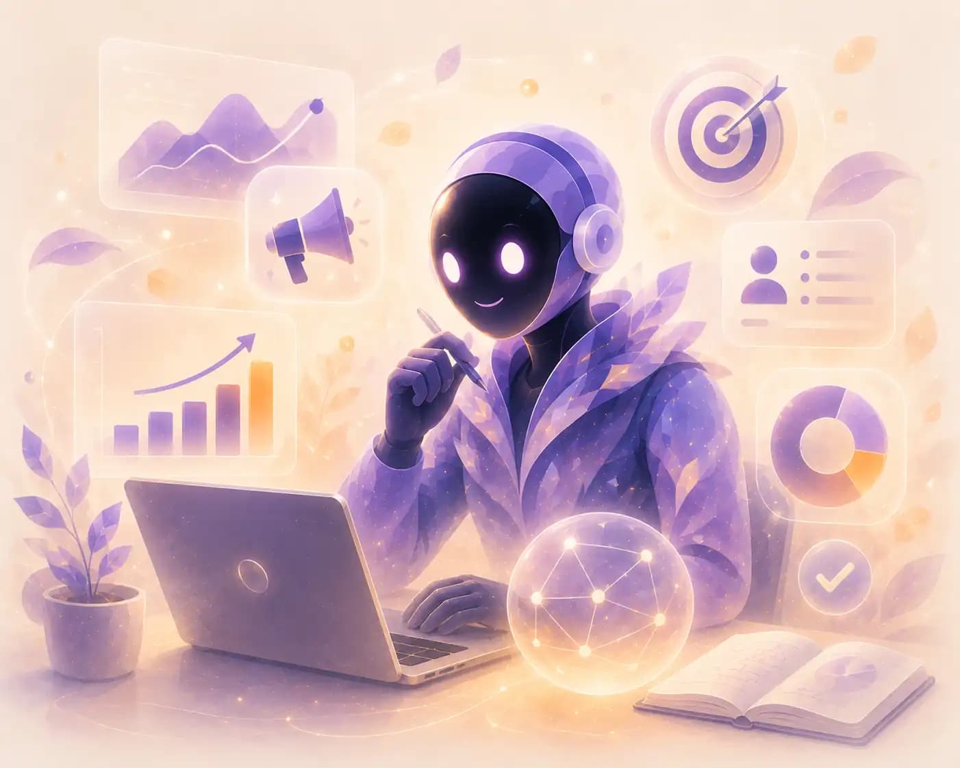 Glenn - AI development teammate watercolour illustration